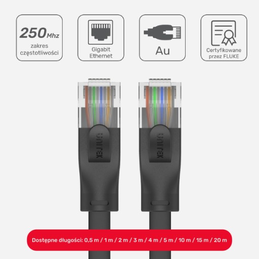 Unitek Flat Ethernet Cat.6 sieťový kábel 0,3 m