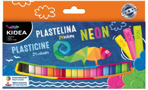 NEON Školská plastelína 24 farieb pre deti Soft 3+ Kidea PMIX24KA