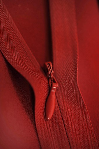 Vnútorný tkaný zips C3 25 cm Červený