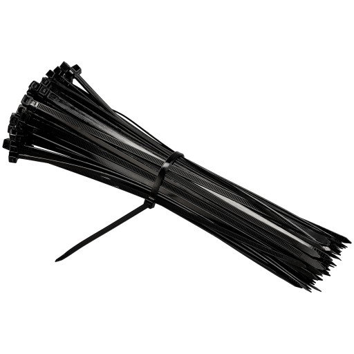 Sťahovacie pásky 4,6x250mm Čierna 100 ks
