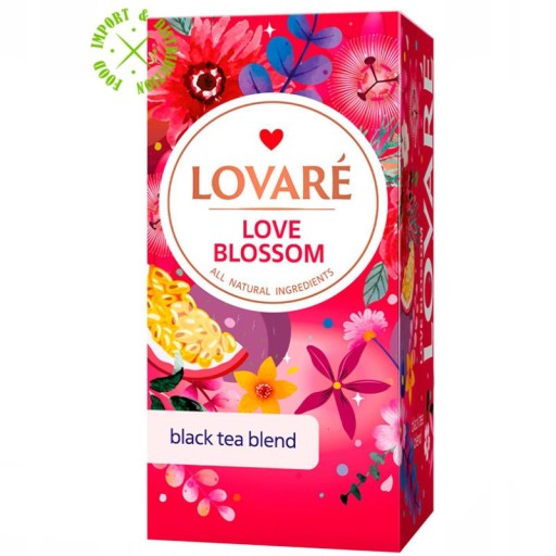 Čaj Lovare, expresná čajová zmes Love Blossom, 24 sáčkov x 2g