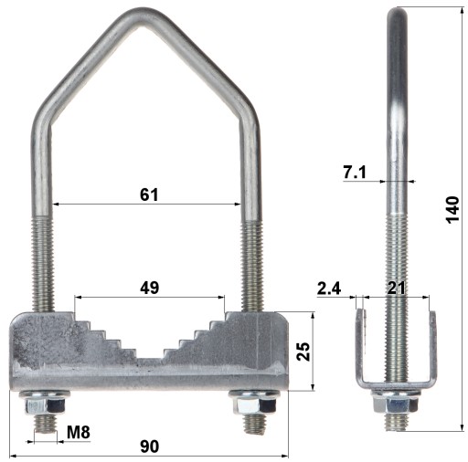CLAMP CLAMP pre montáž antény na TIMBER stožiar