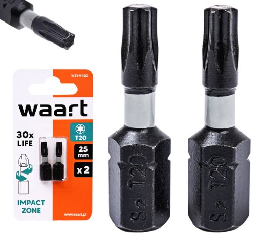 HROTY SKRUTKOVAČA T20 25 mm TORX NÁRAZOVÉ BITKY 2x