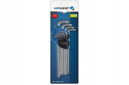 KĽÚČE TORX 9 KS. EXTRA DLHÁ HOEGERT TECHNIK