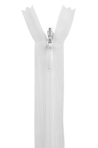 Transp na skrytý zips. C3 30 cm Biela