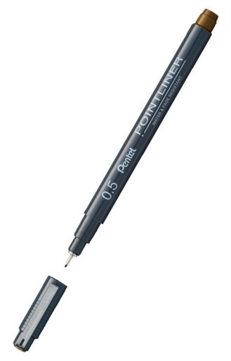 Pointliner - Pentel - sépia, 0,5 mm