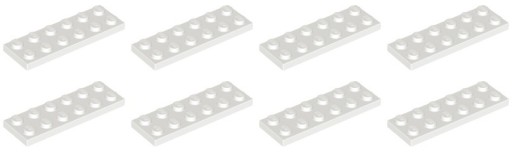 LEGO 3795 TANIER 2x6 biely NOVINKA (15g) 8 ks.