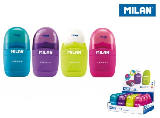 Orezávatko a guma Milan Capsula Afila, mix farieb