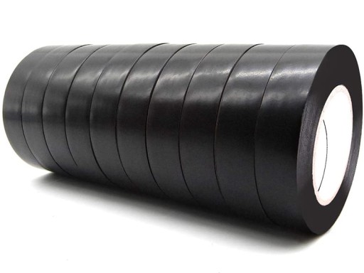 10x PEVNÁ PVC IZOLAČNÁ PÁSKA ČIERNA SAMOLEPIACA VODEODOLNÁ 16mm 10m