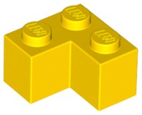 LEGO 2357 ROHOVÁ TEHLA 2x2 žltá NOVINKA (1g)