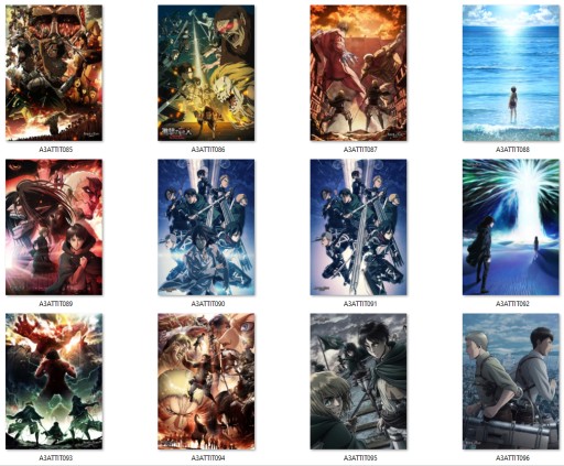 A3 Plagát Manga Anime Attack on Titan VEĽKÝ VÝBER