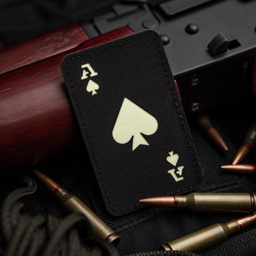 M-TAC ACE OF SPADES FLUOR VELCRO NÁŠIVKA ZNAKU
