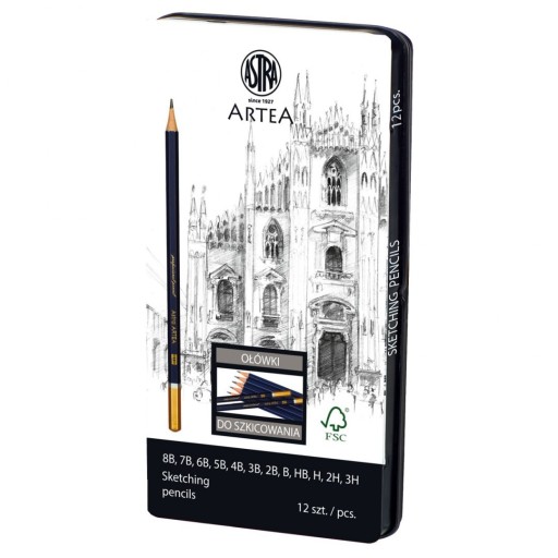 ASTRA ARTEA Sada ceruziek na kreslenie 12 ks