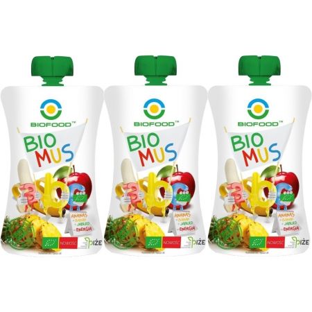 Bio Food Ananásovo-banánovo-jablková pena 3x90g bio
