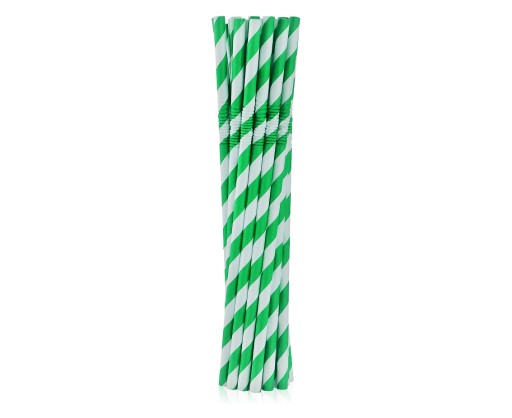 Broken Paper Slamky Green Stripes BIO 12 ks.