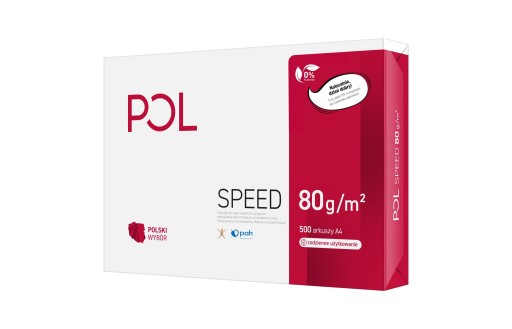 Biely kancelársky kopírovací papier pre univerzálnu xerox tlačiareň POLSPEED A4 80g 500