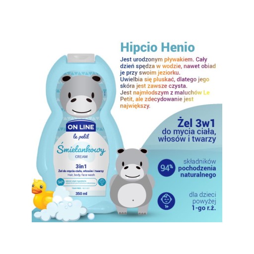 ON LINE LE PETIT ŠAMPÓN 3V1, GÉL, TEKUTÉ 350 ML