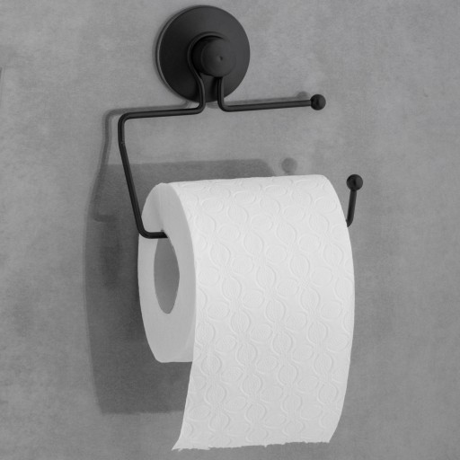 RÚČKA NA TOALETNÝ PAPIER, oceľ, ČIERNA