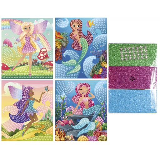 Trblietavá penová mozaika 3D Scrapbook Morská panna