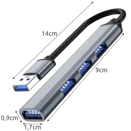 Rozbočovač USB rozbočovača Adaptér USB Port Station Rozbočovač x 4 tenký