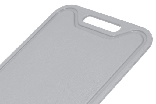KUCHYŇSKÁ DOSKA NA KRAJENIE plast sivá 25,5x17 cm s rukoväťou klasická