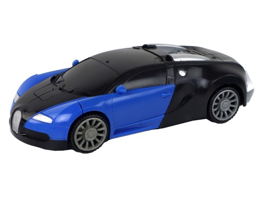 Robotické auto 2v1 Bugatti s modrými svetelnými efektmi