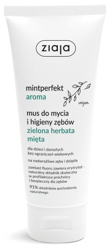 Ziaja pena na čistenie a hygienu zubov zelený čaj
