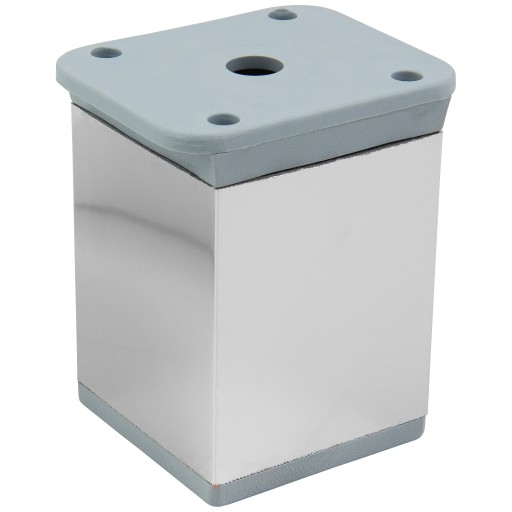 Noha Noha hranatá nábytková 40x40 H-50 Chrómová úprava +20mm - 4 ks