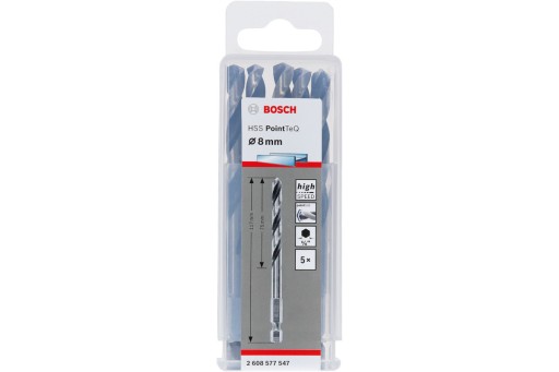6-bodový vrták do kovu 8,0 mm HSS POINTTEQ BOSCH