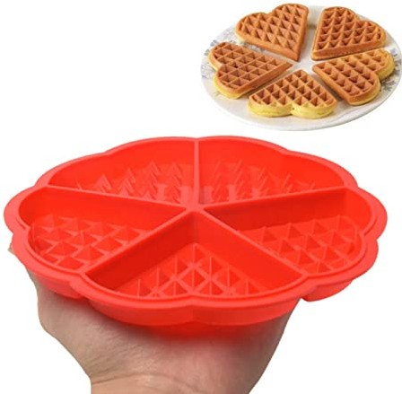Forma na pečenie vaflí silikónové vafle 5 srdiečok