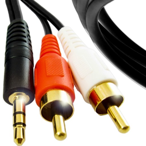 DLHÝ AUDIO AUX KÁBEL MINI JACK 3,5 mm RCA CINCH STEREO 2,8 M 280 CM