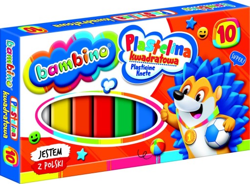 BAMBINO hranatá plastelína 10 farieb KVALITA!