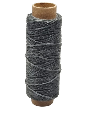 Hrubé voskované kožené nite DARK GREY 50 m