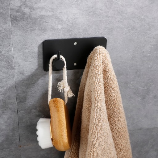 Neinvazívny vešiak na uteráky s háčikom na kľúče od kúpeľne samolepiaci loft