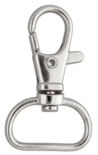 Karabína 20x43 mm 6g FISH karabína Kľúčenka 10ks STRIEBORNÁ