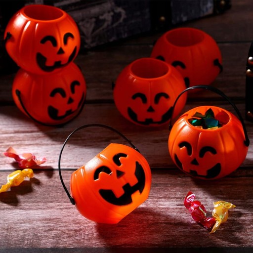 Halloween tekvicový košík, vedierko, taška, nádoba na sladkosti