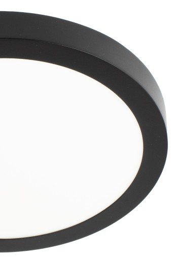 LED stropný panel, povrchová montáž, okrúhly, čierny, 24 W, nebliká, CCD lampa
