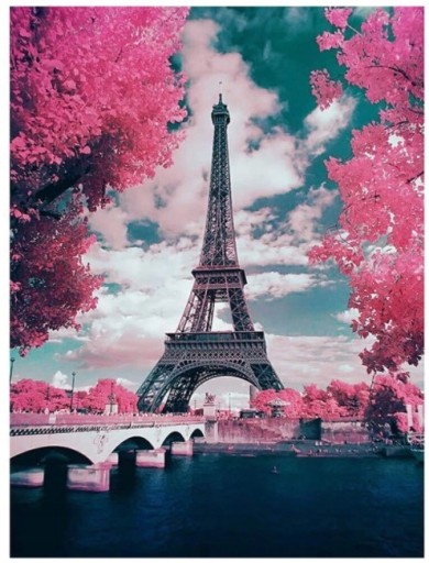 Diamantový vyšívací SET Eiffelova veža Scrapbook Diamantová maľba PICTURE Paris