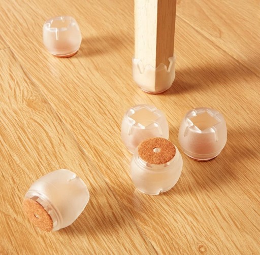 16x NOHY STOLIČKY NÁBYTOK PLSTENÉ SILIKÓNOVÉ POTAHY 25-29mm