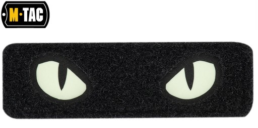 NÁŠPISKA CAT EYES CAT EYES TYP 2 LASEROM REZANÝ VELCRO SVIETEĽNÝ M-TAC ČIERNA