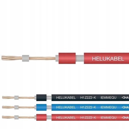 Solárny kábel pre fotovoltaiku Helukabel H1Z2Z2-K 4mm2 červený 1m