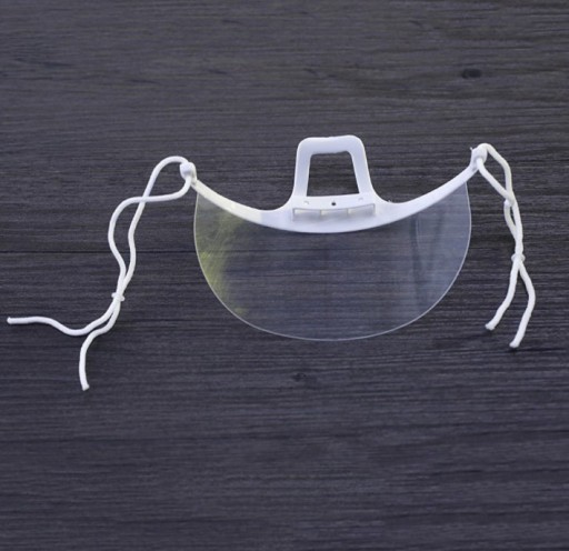 Transparentná maska Mini Visor Bezfarebná