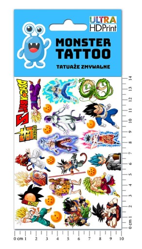 UMÝVAJÚCE DOČASNÉ TETOVANIE PRE DETI DRAČIA loptička ORIGINÁLNE DIZAJNY
