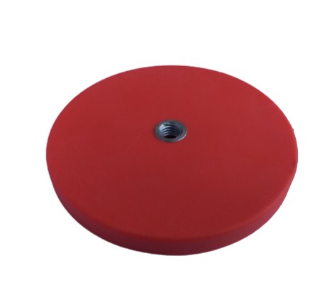 Neodymový magnetický držiak D22L-1 gumený ČERVENÝ