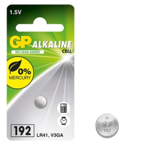 GP alkalická gombíková batéria LR41 1,5V