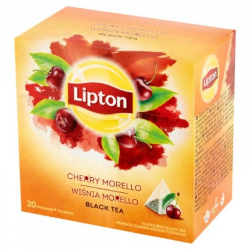 Lipton čaj čierna čerešňa morello 20tb