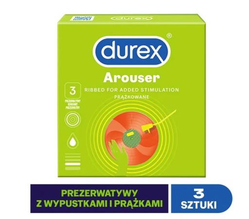 DUREX AROUSER Kondómy 3 kusy STIMULAČNÉ