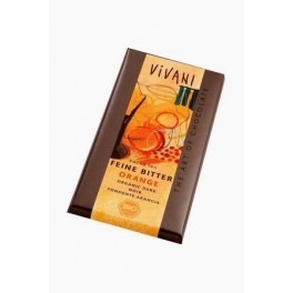 BIO čokoláda s príchuťou horkého pomaranča 100 g Vivani