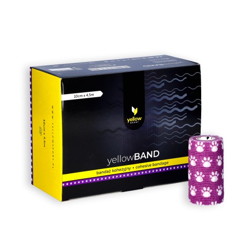 Samolepiaca stabilizačná súdržná bandáž YellowBAND 10cm labky fialová
