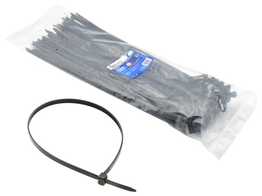 100x KABELOVÉ VIAZAČKY KONCOVKY NA Zips KABELNÉ VIAZAČKY UV ODOLNÉ 4,8x380 mm